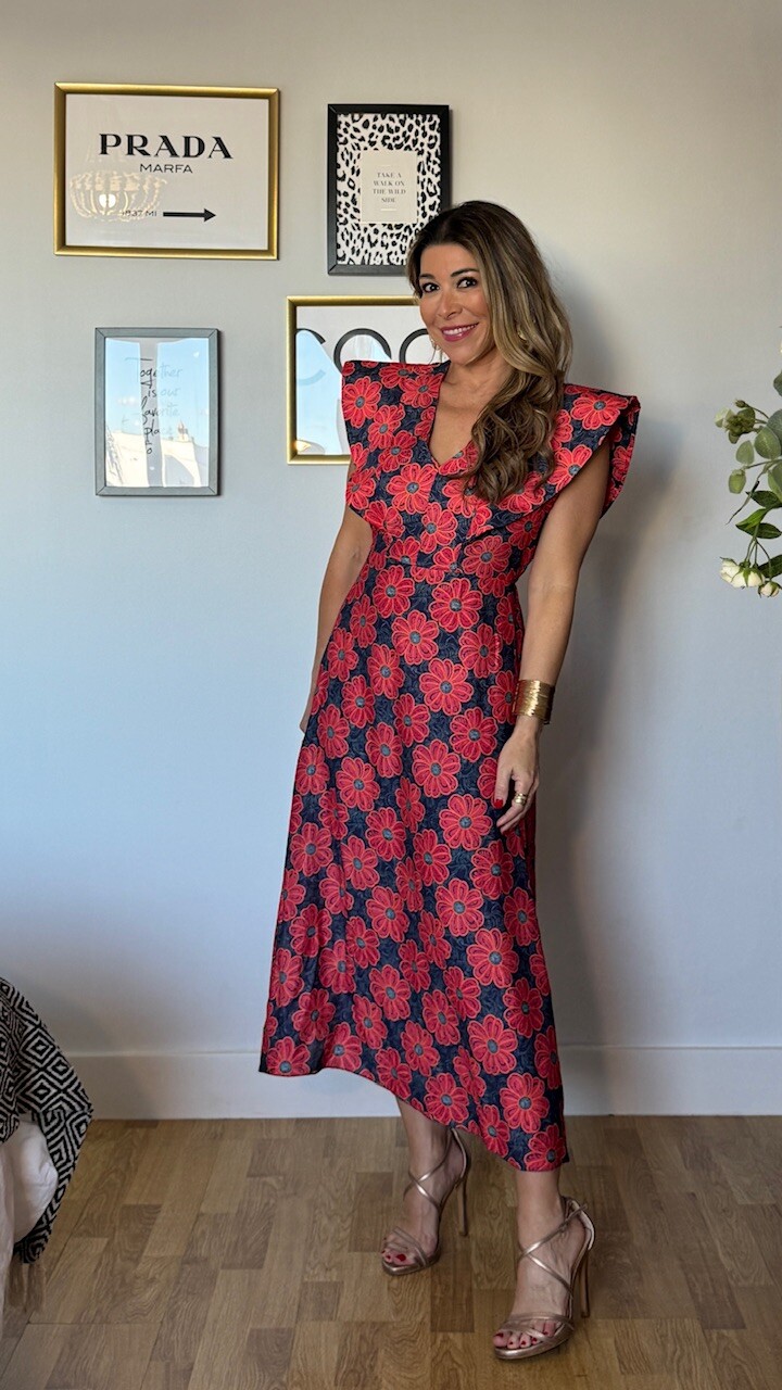 Vestido Gabriela Rojo - Imagen 8