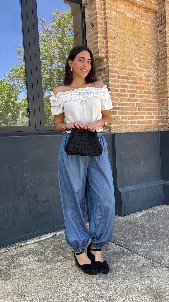 Pantalón Bombacho Denim - Imagen 3