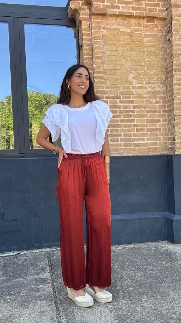 Pantalón Satén Frida Teja