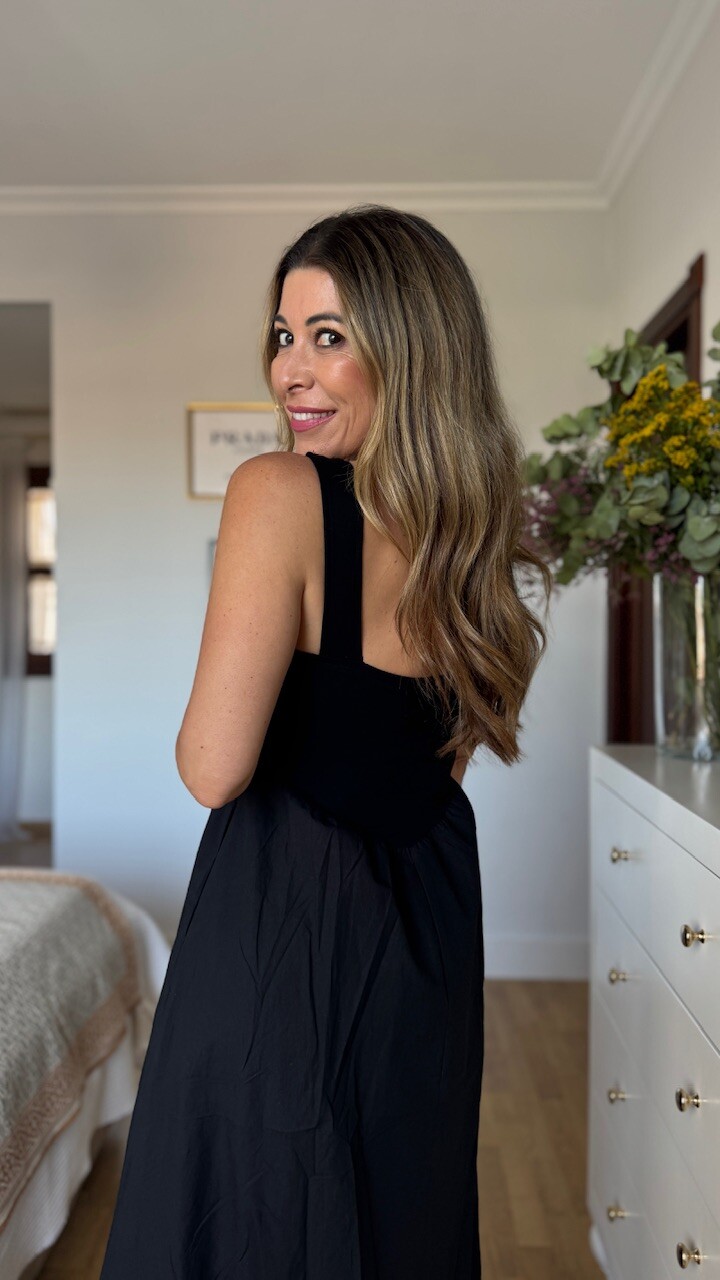 Vestido Camiseta Irene Negro - Imagen 4