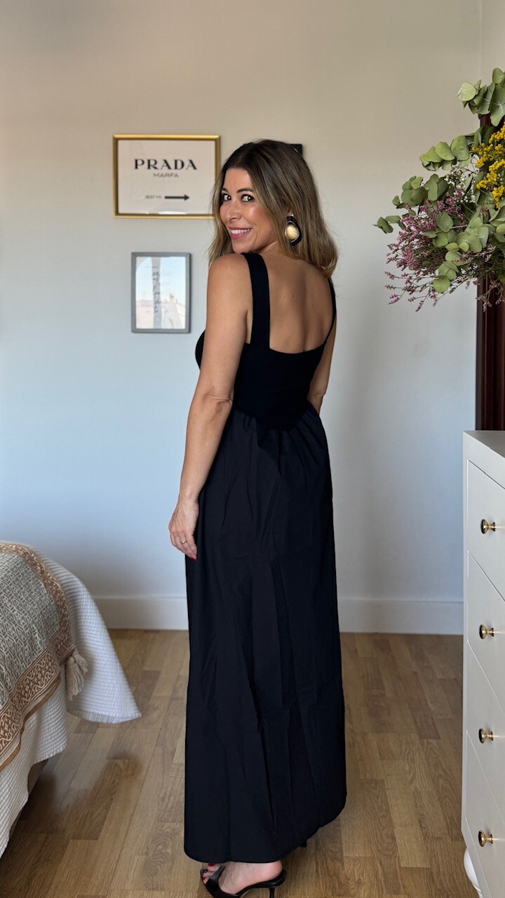 Vestido Camiseta Irene Negro - Imagen 6
