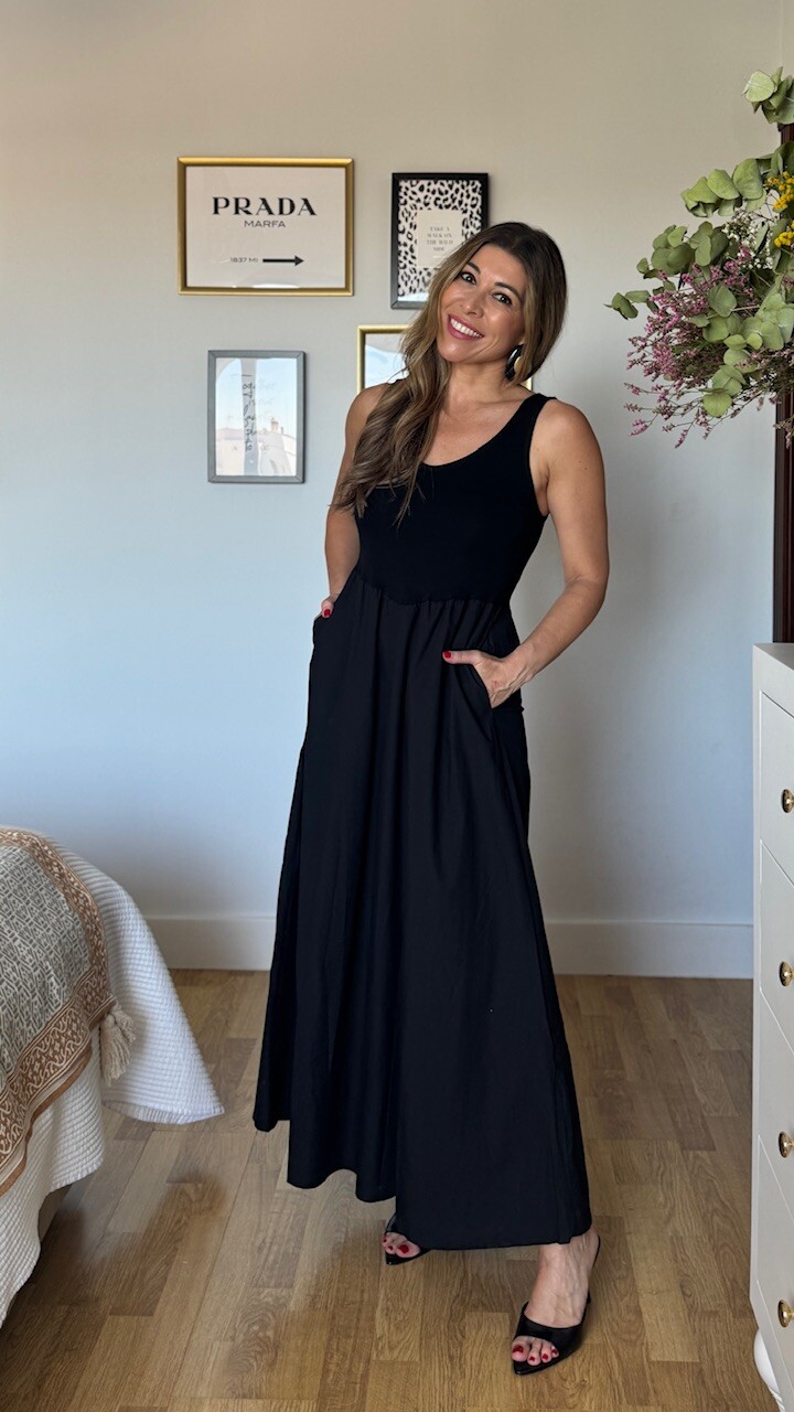 Vestido Camiseta Irene Negro - Imagen 3