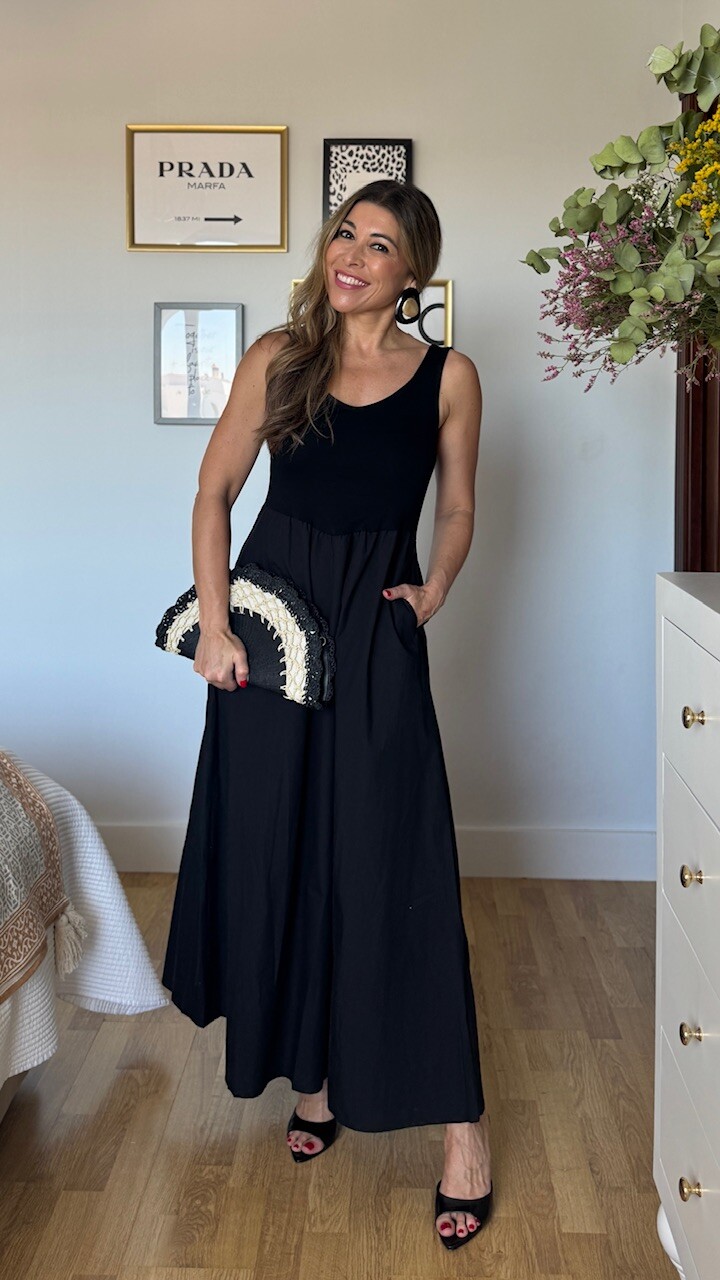 Vestido Camiseta Irene Negro - Imagen 9