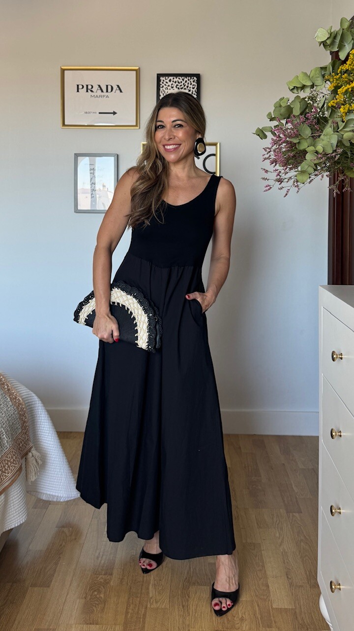Vestido Camiseta Irene Negro - Imagen 7
