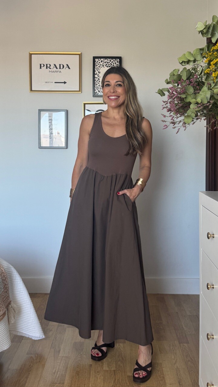 Vestido Camiseta Irene Marrón