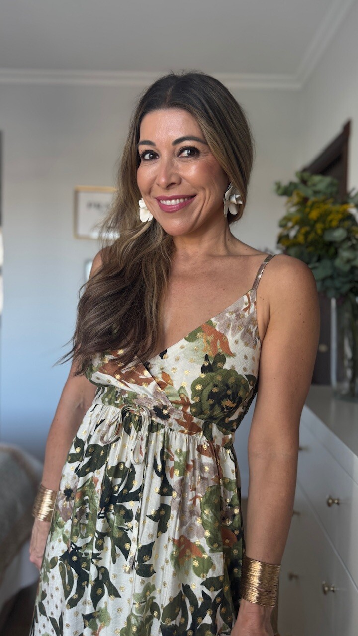 Vestido Indira Verde Caza - Imagen 5