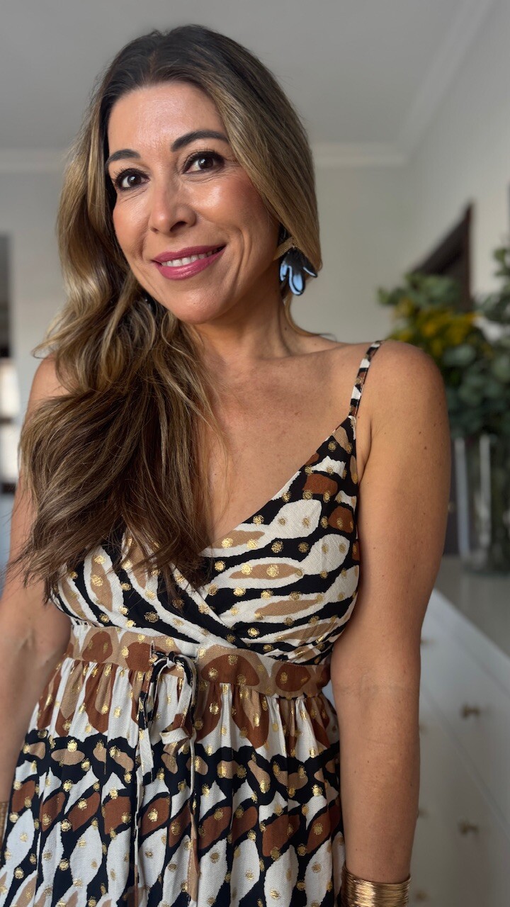 Vestido Alborán Negro Marrón - Imagen 4