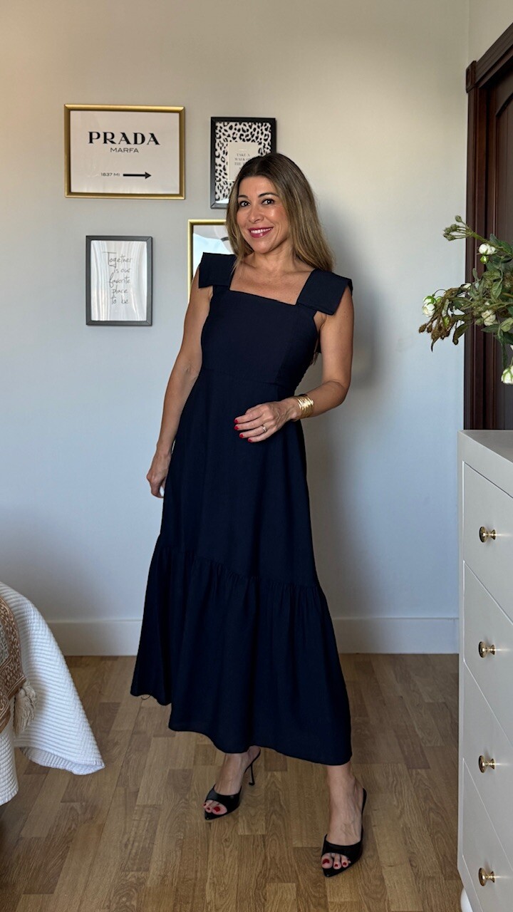Vestido Victoria Azul Marino - Imagen 8