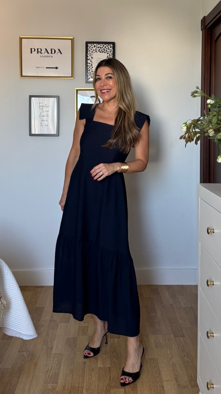 Vestido Victoria Azul Marino - Imagen 6