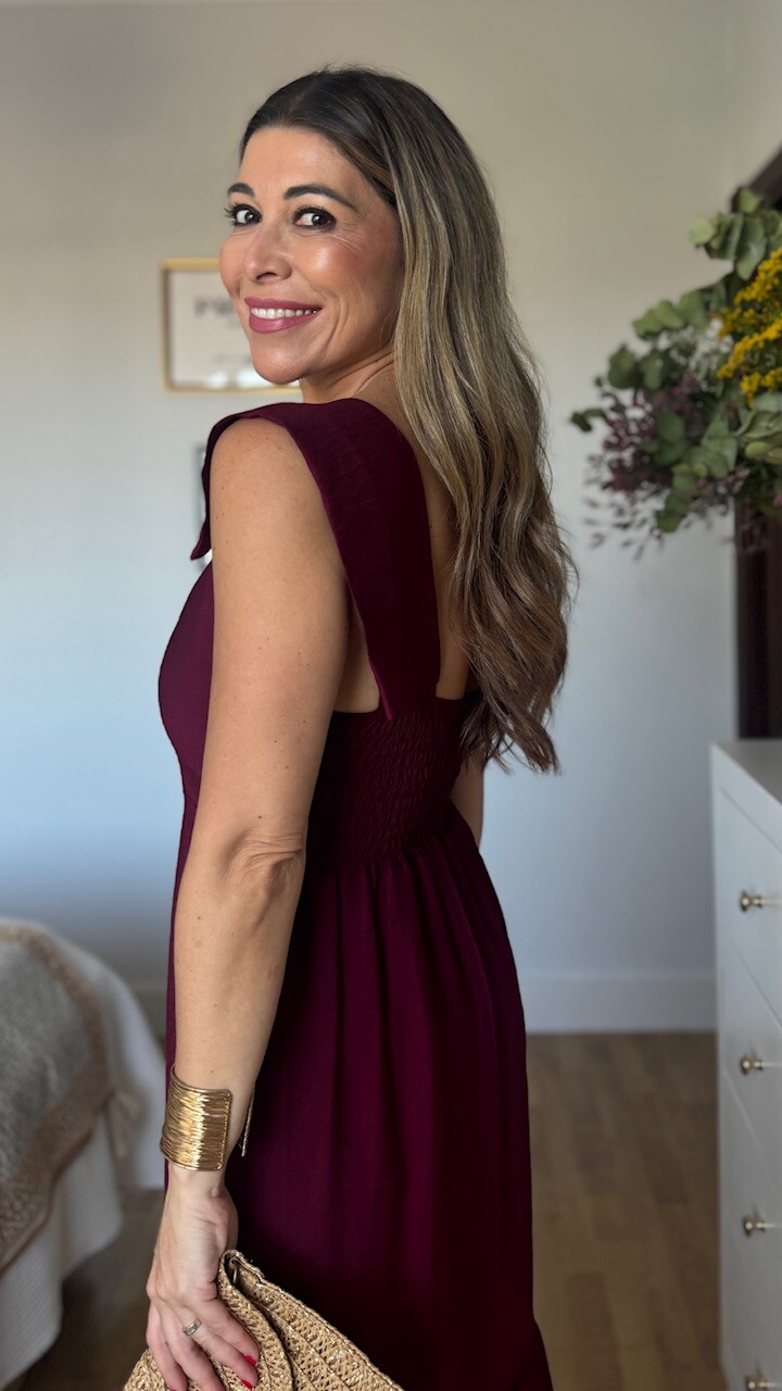 Vestido Victoria Burdeos - Imagen 4
