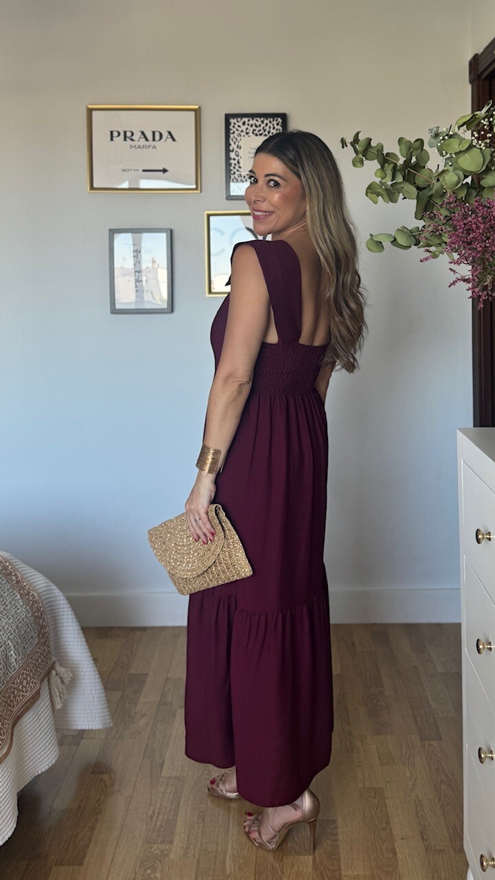 Vestido Victoria Burdeos - Imagen 5