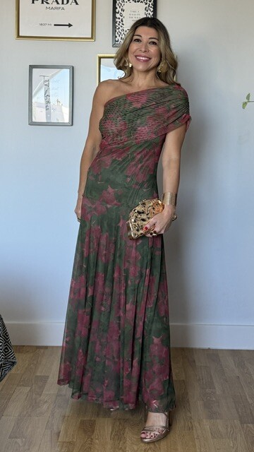 Vestido Tul Brigitte Verde Caza - Imagen 12