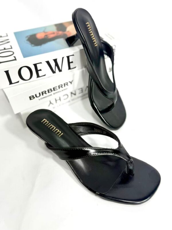 Sandalias tacón Tiras Negras