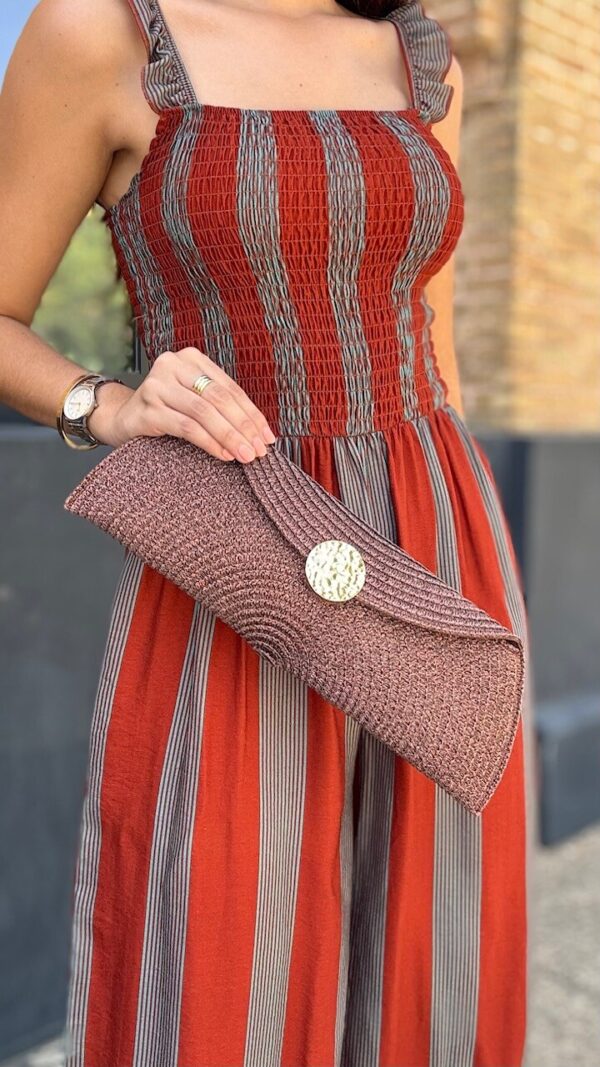 Cartera Rafia Trentino Marrón