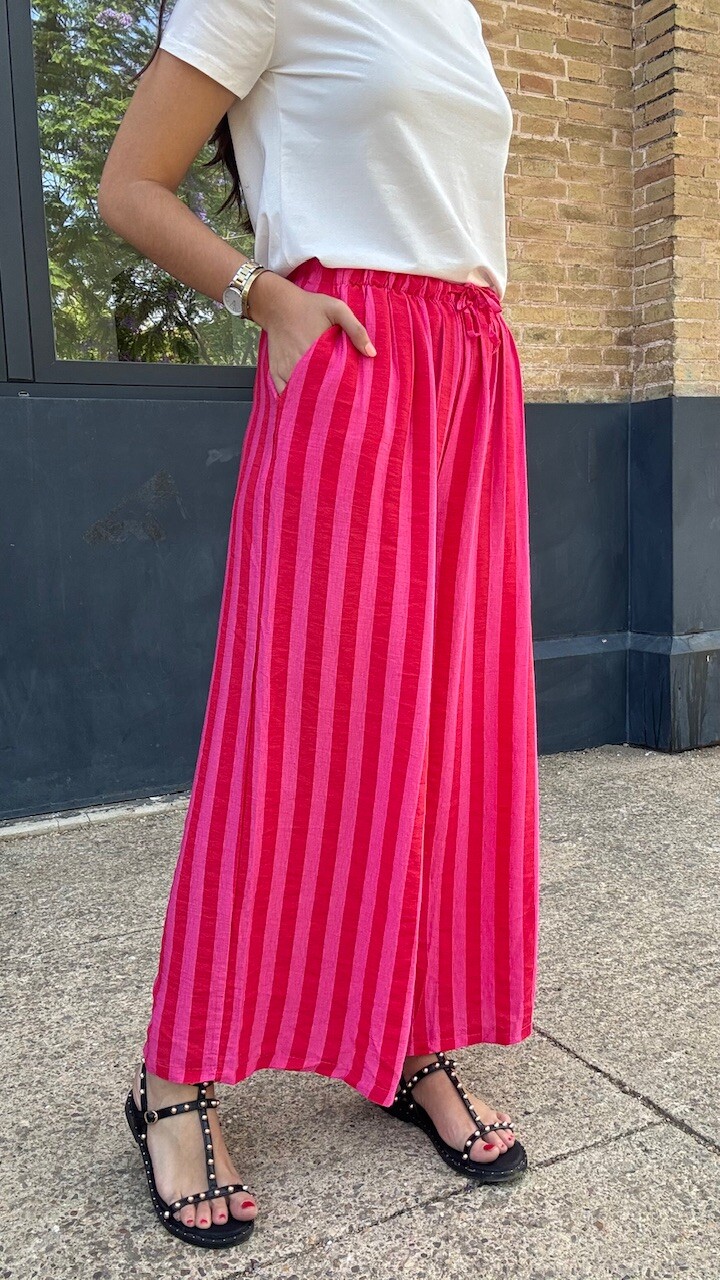 Pantalón Rayas Rosa Rojo - Imagen 8