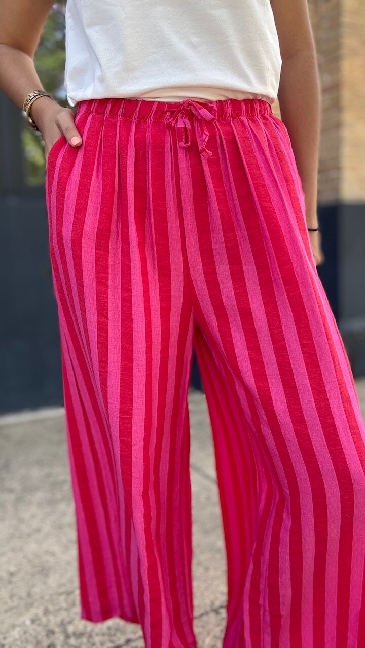 Pantalón Rayas Rosa Rojo - Imagen 9