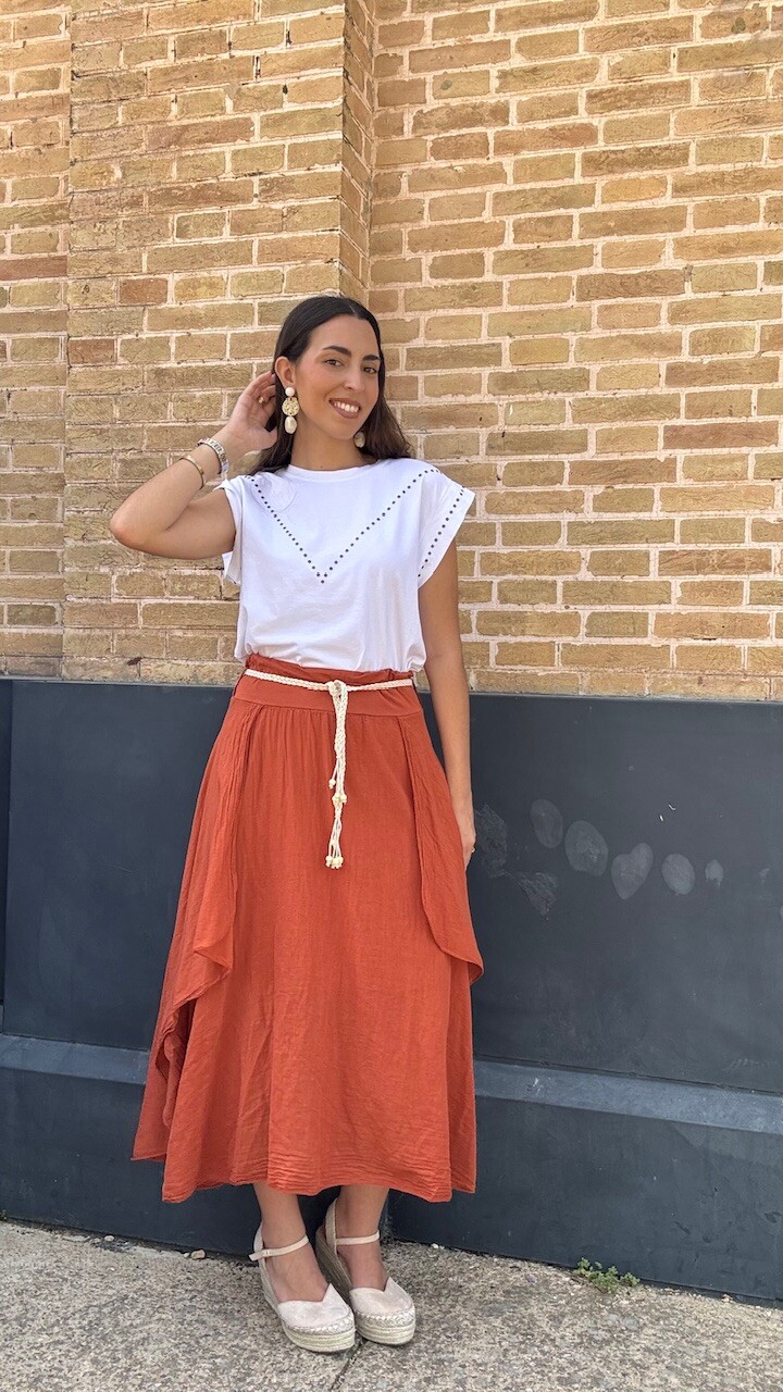 Falda Asimétrica Teja - Imagen 8