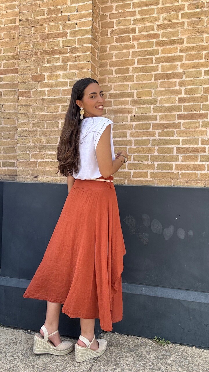 Falda Asimétrica Teja - Imagen 4