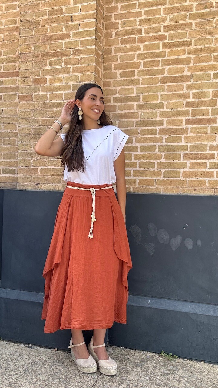 Falda Asimétrica Teja - Imagen 9