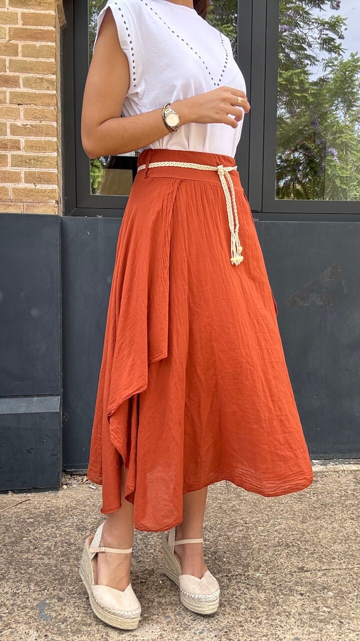 Falda Asimétrica Teja - Imagen 10