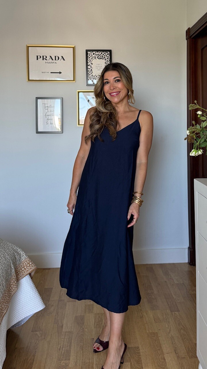 Vestido Detalle Espalda Azul Marino - Imagen 8