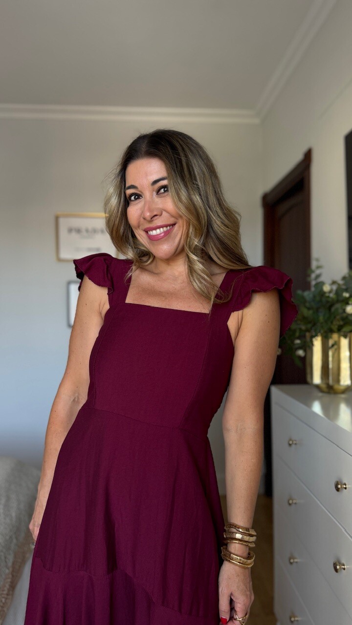 Vestido Valeria Burdeos - Imagen 4