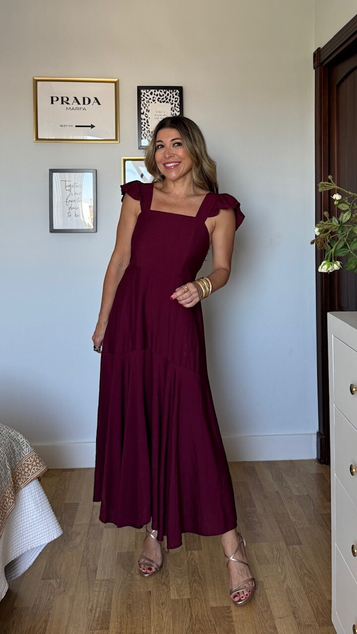 Vestido Valeria Burdeos - Imagen 7