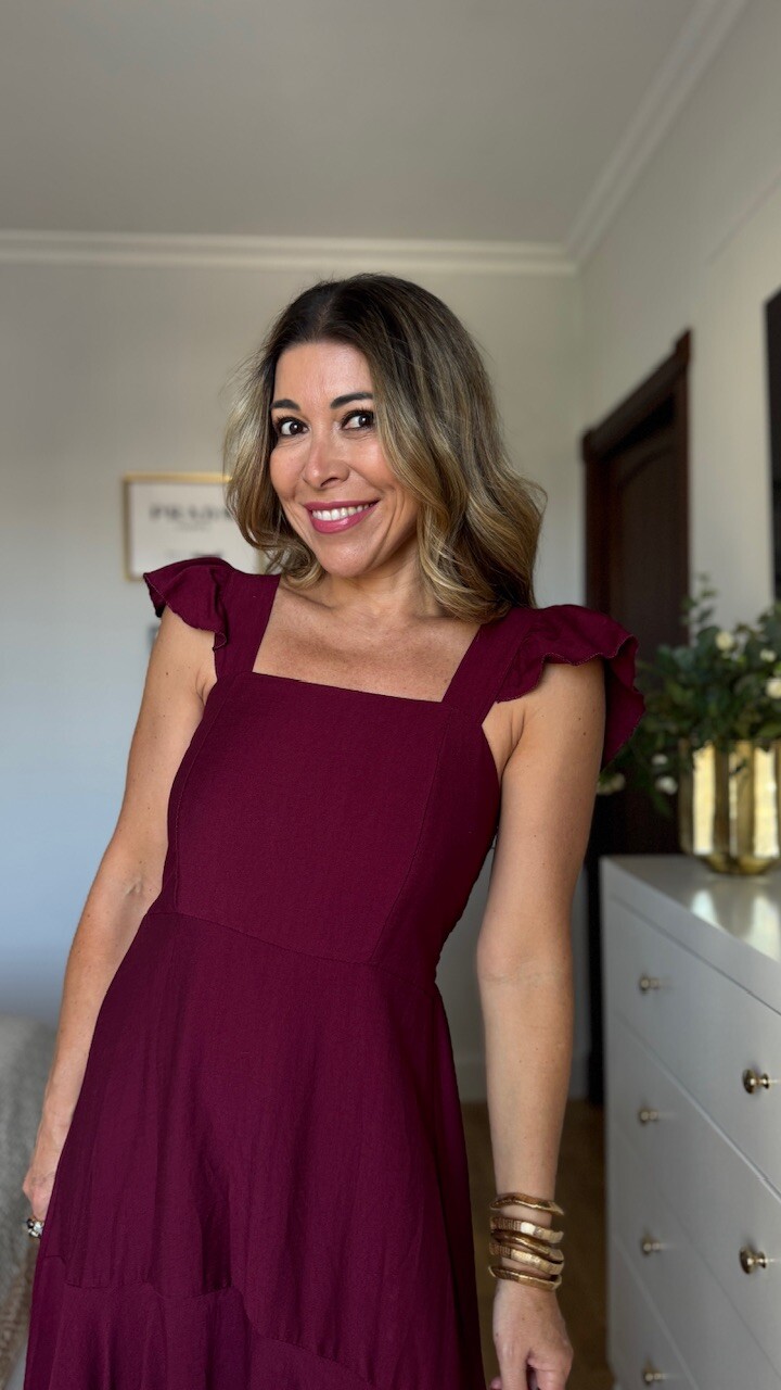 Vestido Valeria Burdeos - Imagen 8