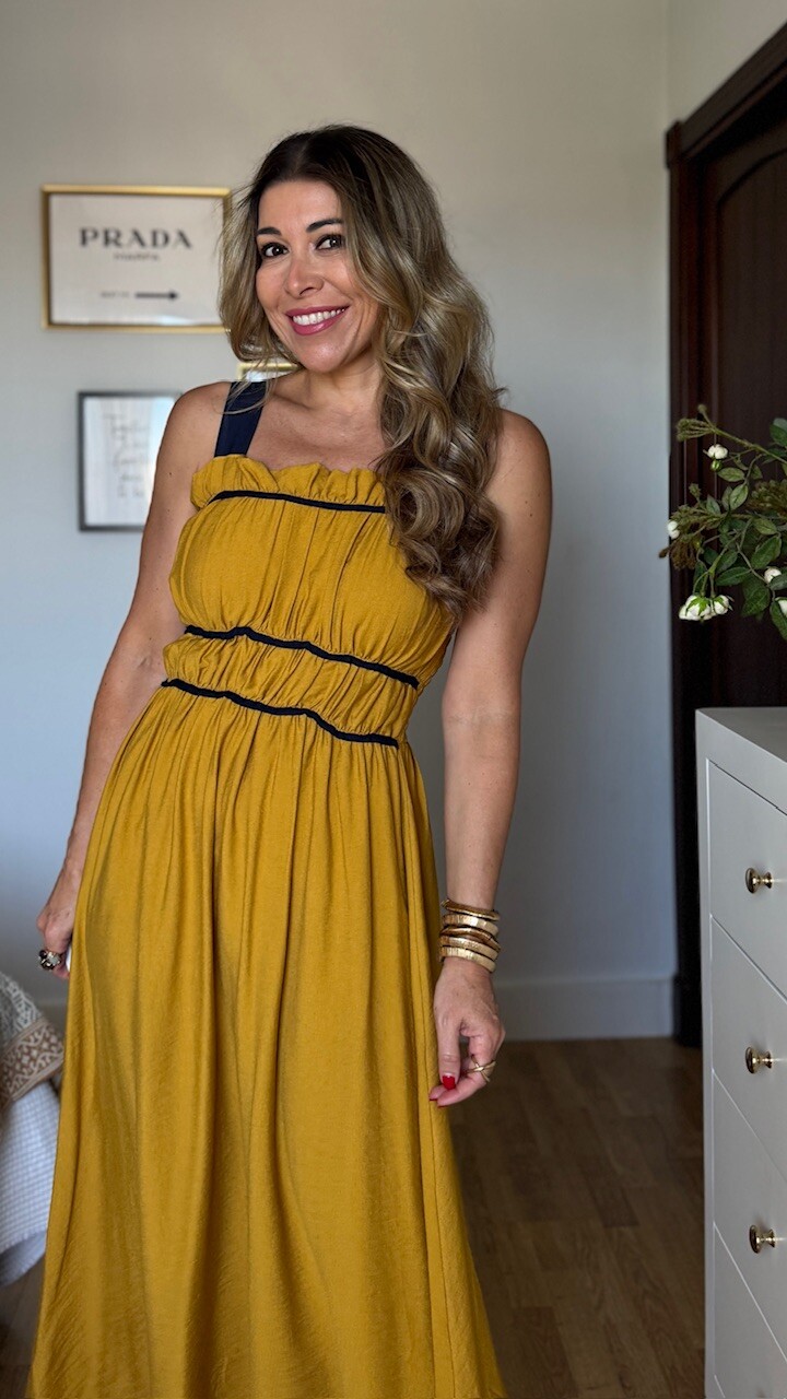 Vestido Jimena Mostaza - Imagen 9
