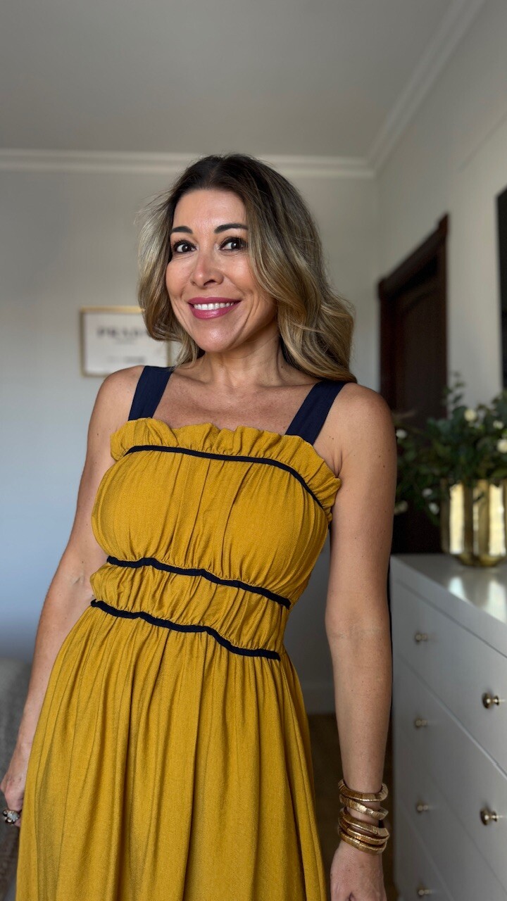 Vestido Jimena Mostaza - Imagen 2
