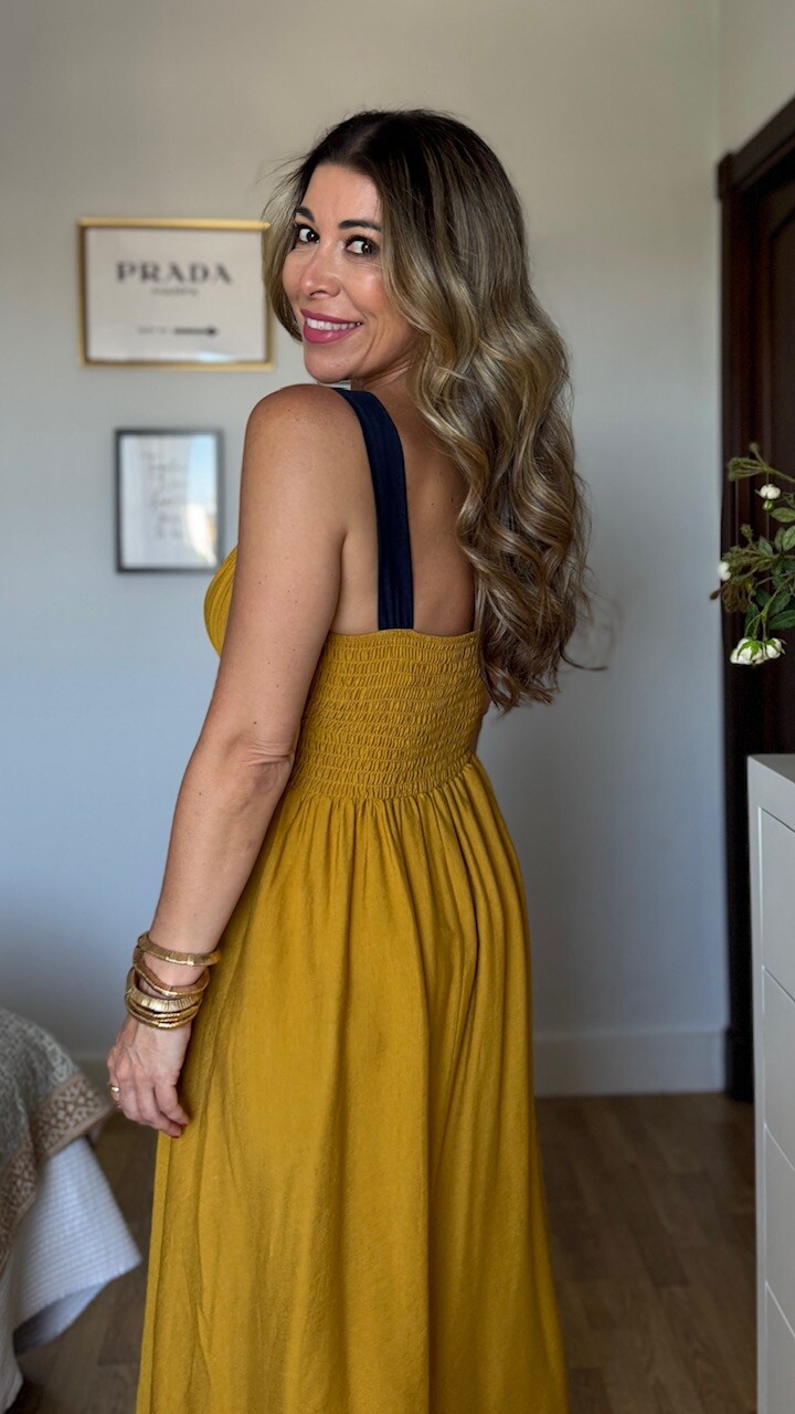 Vestido Jimena Mostaza - Imagen 7