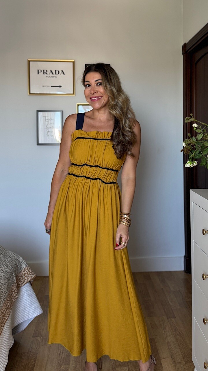 Vestido Jimena Mostaza - Imagen 8