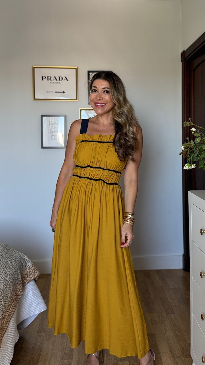 Vestido Jimena Mostaza - Imagen 10