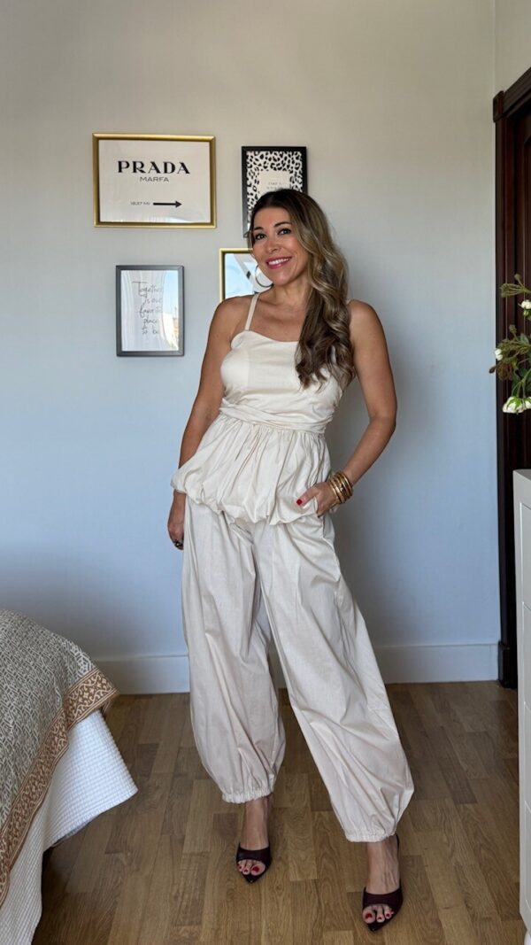 Conjunto Peplum Beige