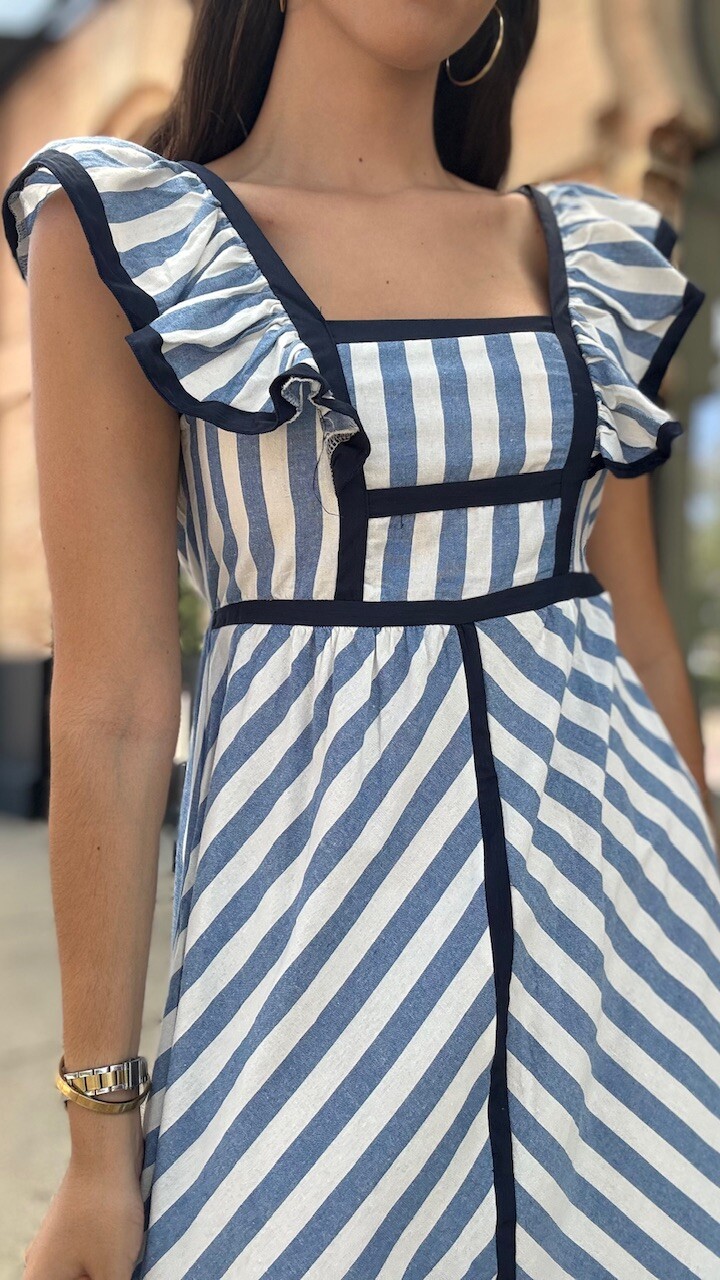 Vestido Lora Rayas Azul - Imagen 6