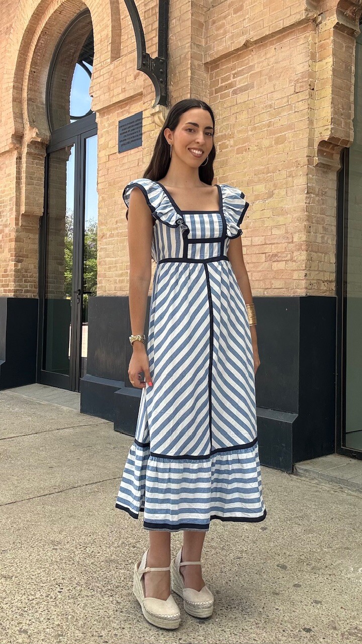 Vestido Lora Rayas Azul - Imagen 4