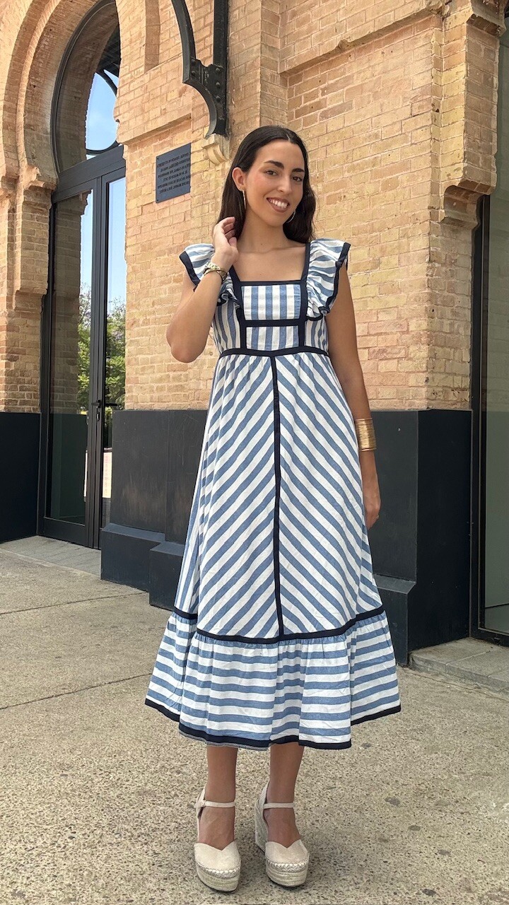 Vestido Lora Rayas Azul - Imagen 9