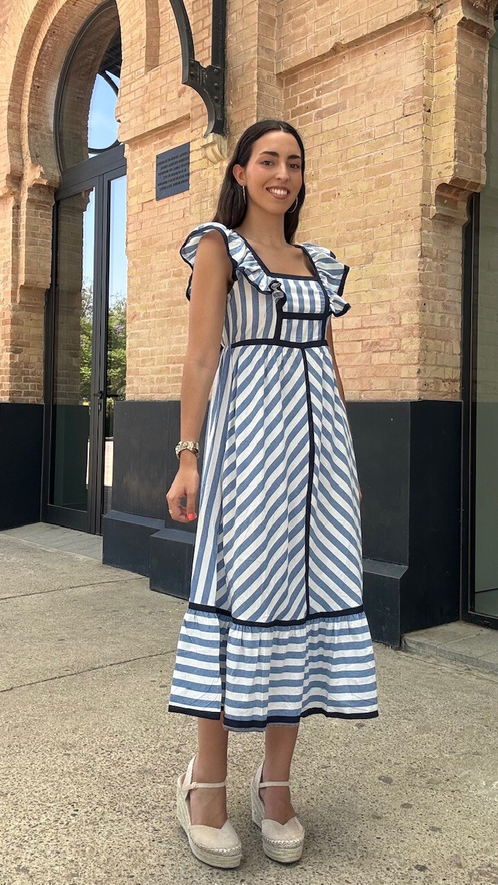 Vestido Lora Rayas Azul - Imagen 3