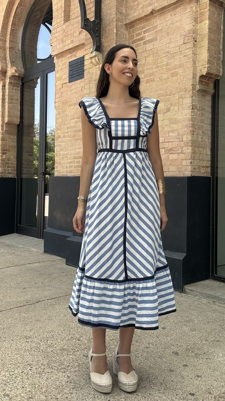 Vestido Lora Rayas Azul - Imagen 2