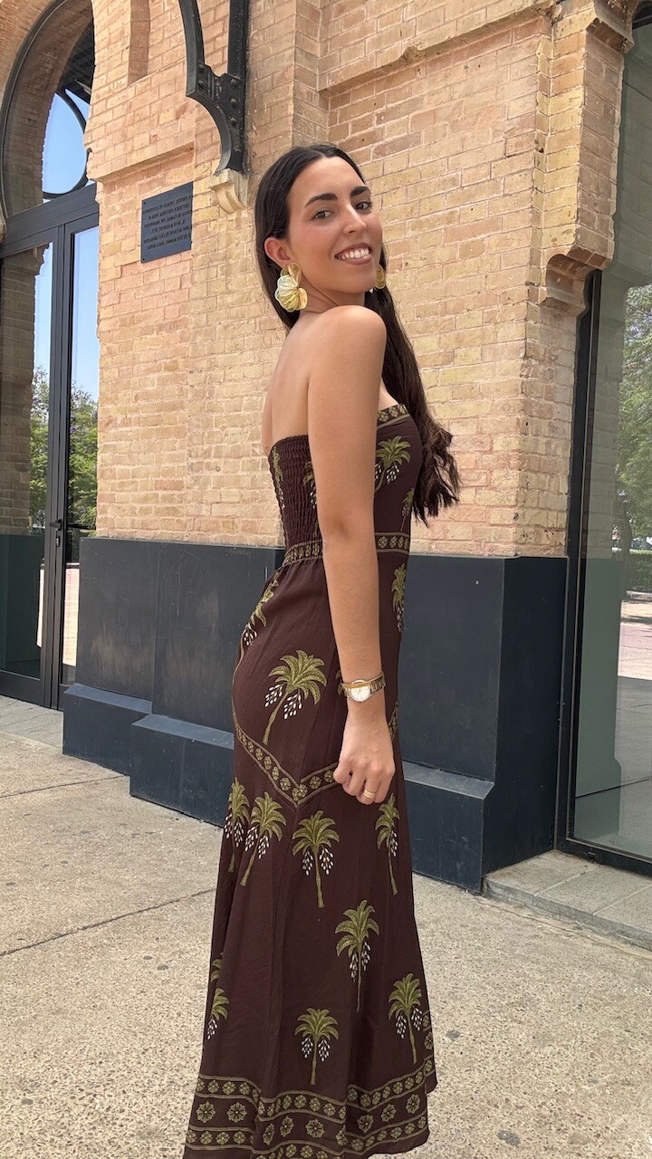 Vestido Palma Marrón - Imagen 7