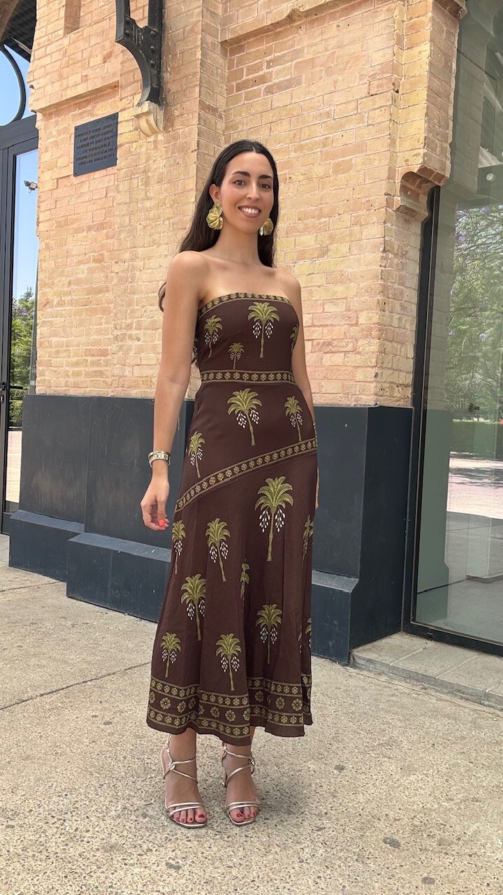 Vestido Palma Marrón - Imagen 6