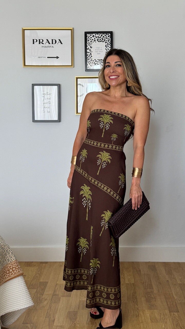 Vestido Palma Marrón - Imagen 5