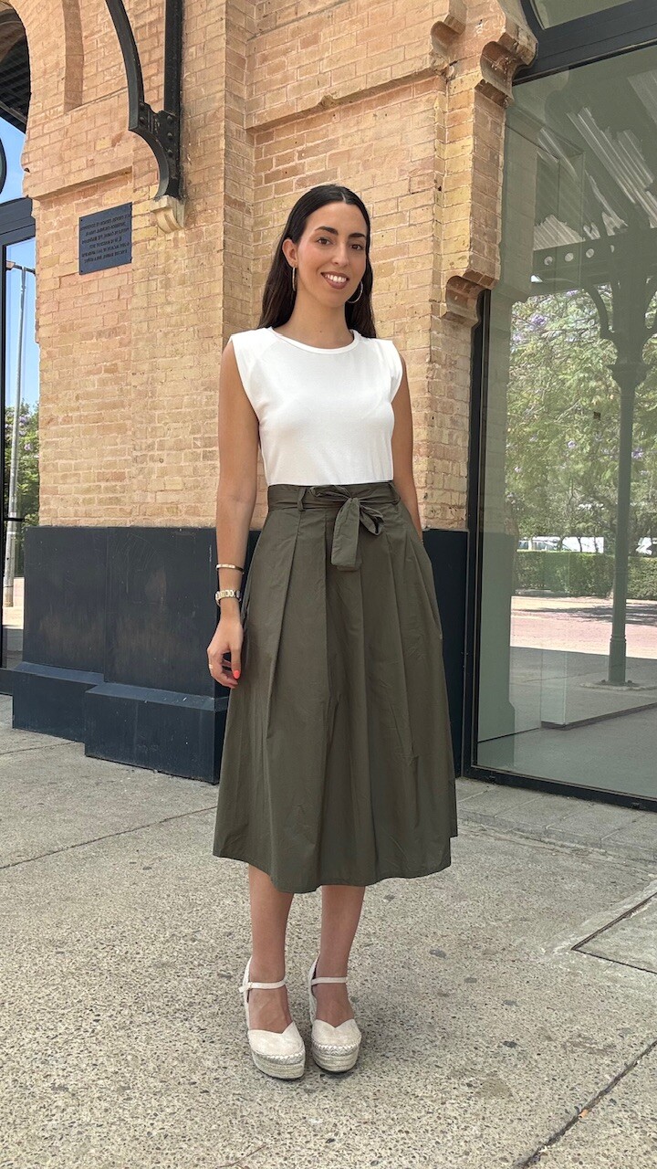 Vestido Combi Berni Verde Caza - Imagen 2