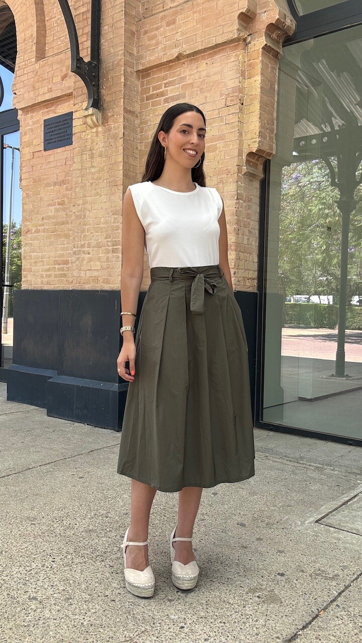 Vestido Combi Berni Verde Caza - Imagen 3