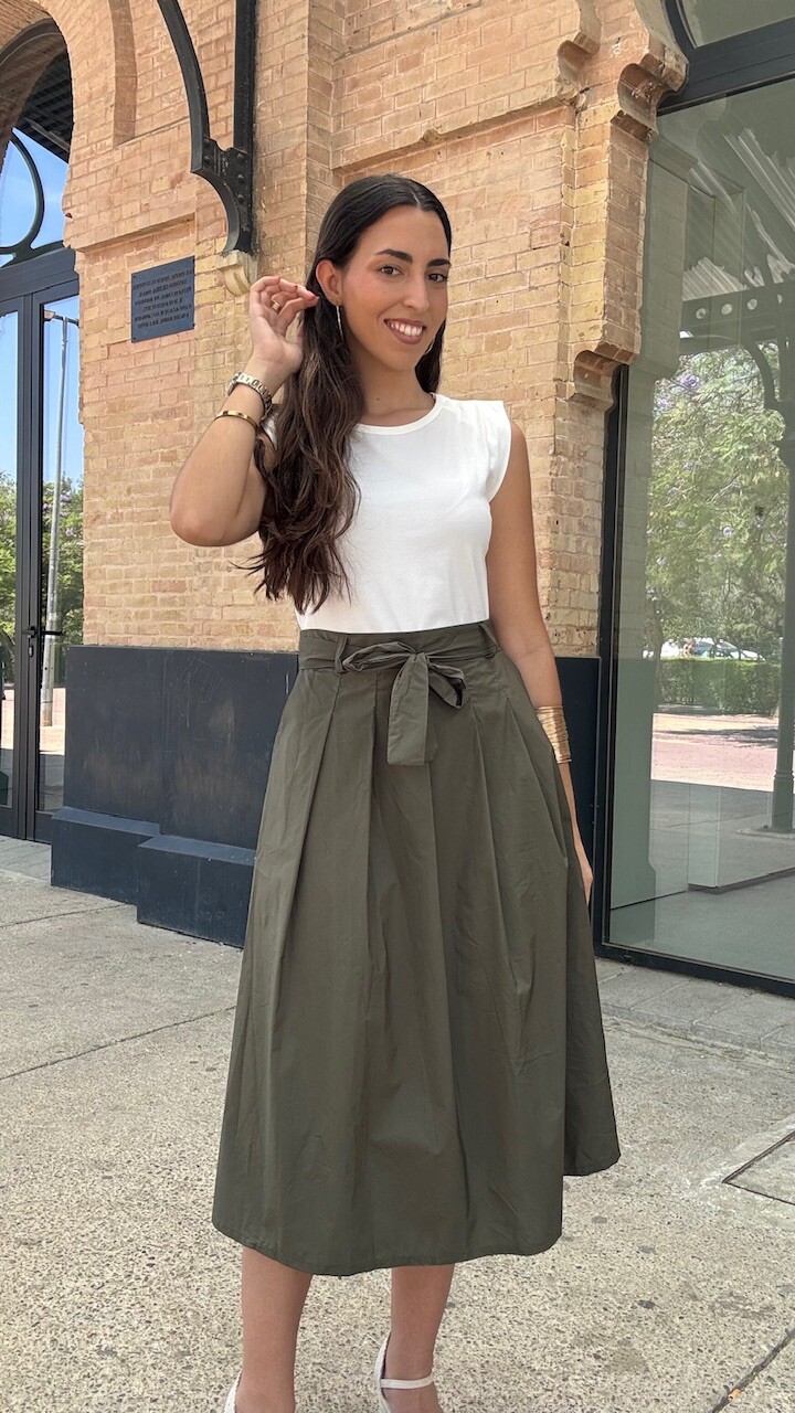Vestido Combi Berni Verde Caza - Imagen 8