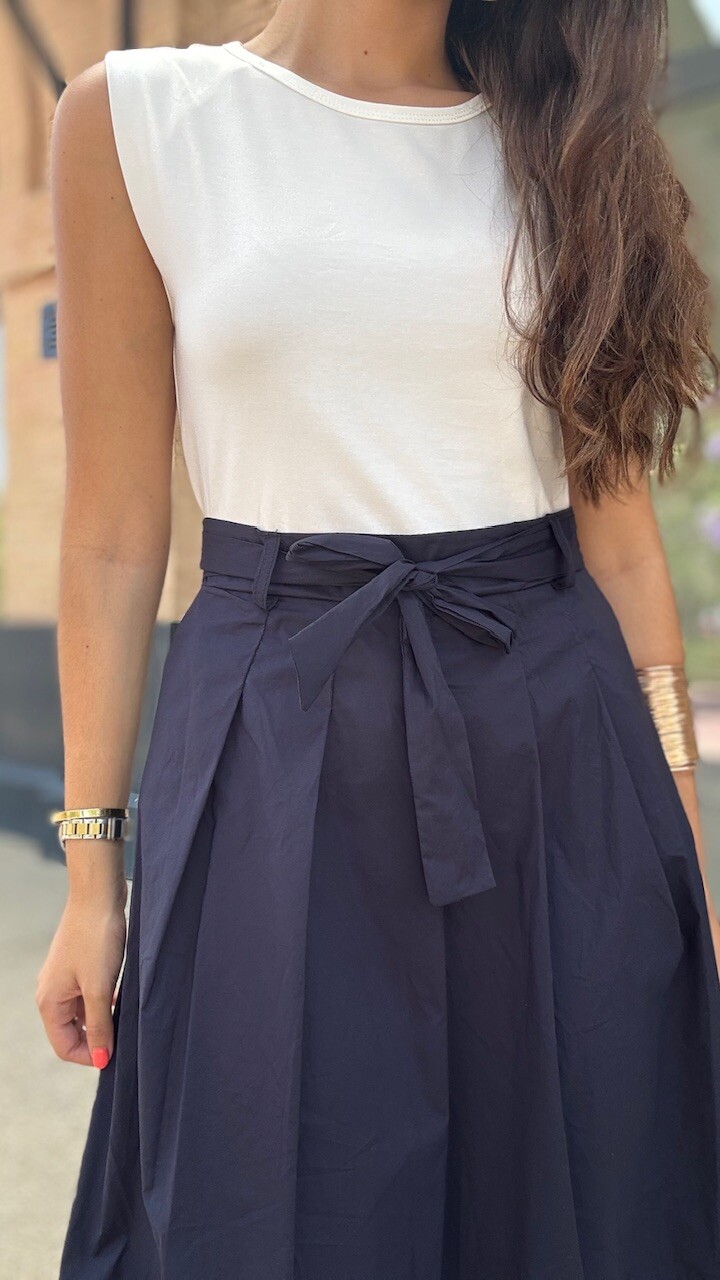 Vestido Combi Berni Azul Marino - Imagen 4