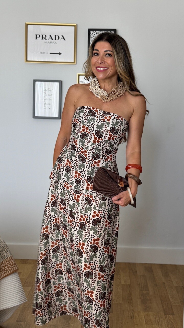 Vestido Malibu Estampado Verde - Imagen 5