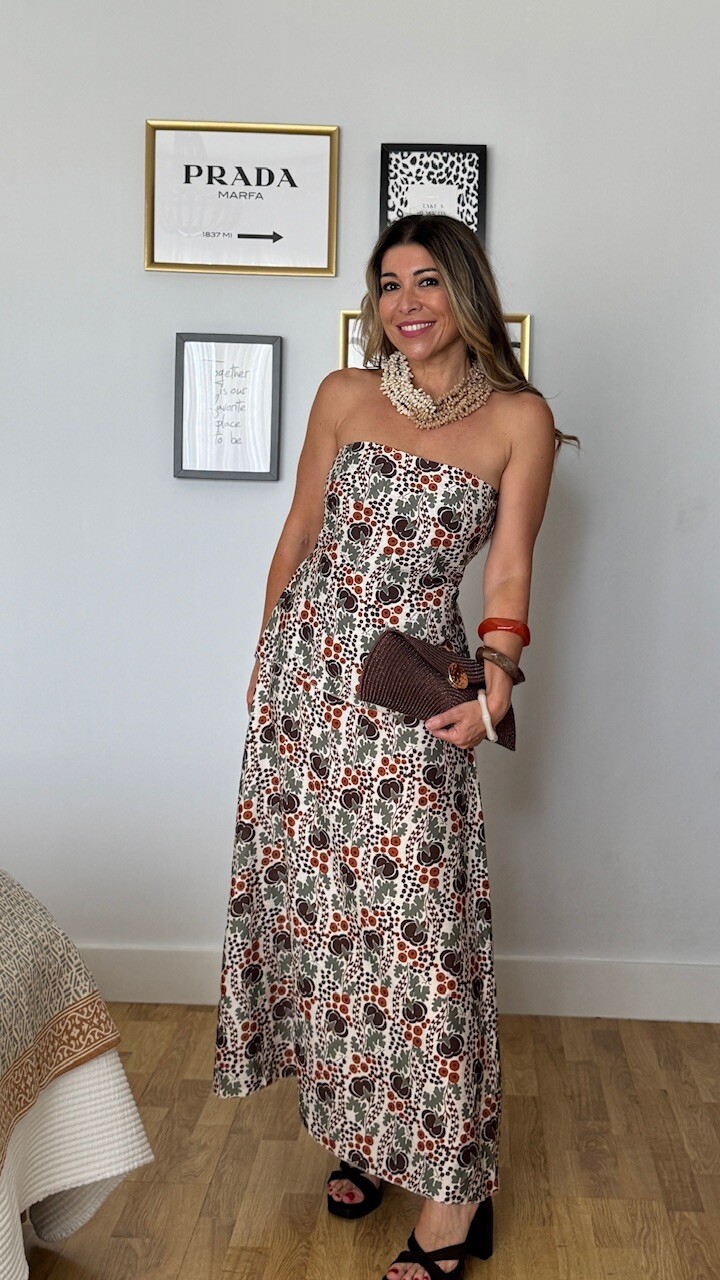 Vestido Malibu Estampado Verde