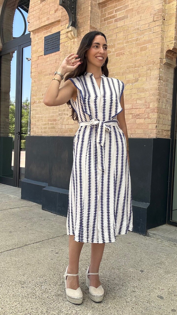 Vestido Camisero Nerea Azul - Imagen 5