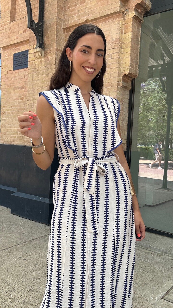Vestido Camisero Nerea Azul - Imagen 2